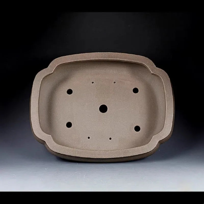 Handmade antique papaya-shaped purple clay flower pot with 46cm dimensions