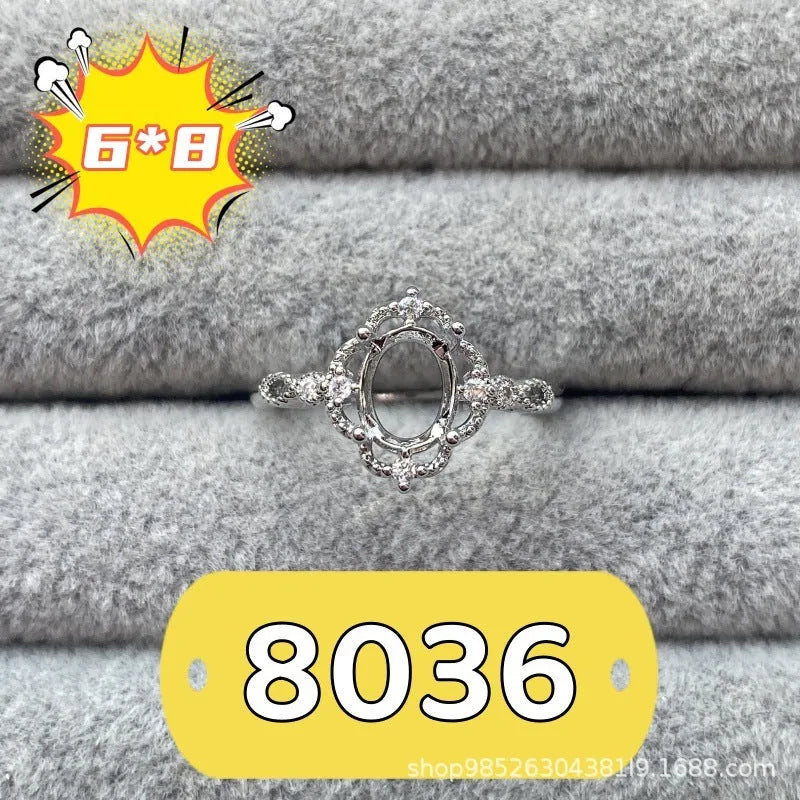 Oval denier open mouth ring with five-pointed star motif, copper electroplated, Korean style jewellery.