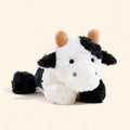 Adorkable cow calf plush toy in cow doll colour, soft cotton, 23cm height option