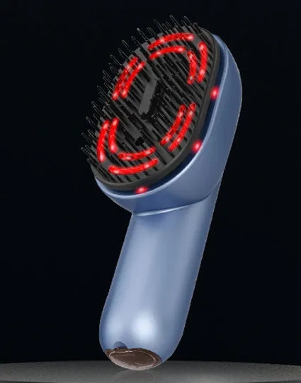 Atomised massage comb with rechargeable battery and three vibration speed settings for head massage