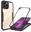 TPU mobile phone case for iPhone in multiple 360 Qicai colours including black, blue, and red.