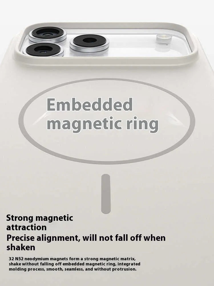 Frosted matte magnetic protective case for iPhone 17 Pro with camera button coverage