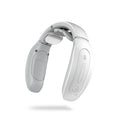 Intelligent cervical massager with four massage techniques, battery powered, red colour, three contacts