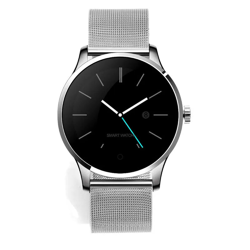 K88H smart watch displaying heart rate data on 1.3 inch IPS screen