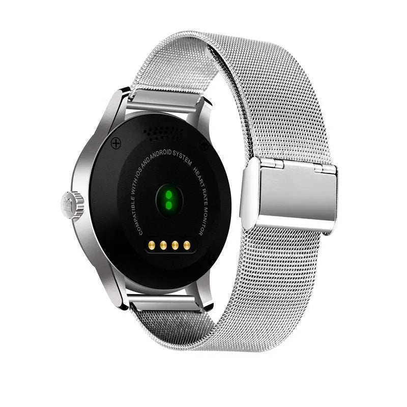 K88H smart watch displaying heart rate data on 1.3 inch IPS screen
