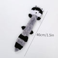 Colourful plush dog toy with squeaker measuring 46 cm long for interactive pet play