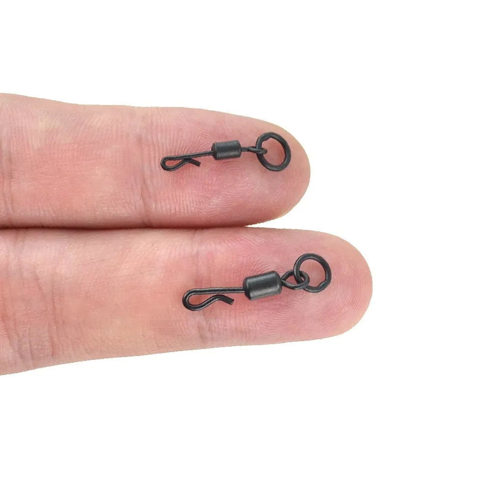 Carp fishing Q-type swivel connector stainless steel single circle 20 pack