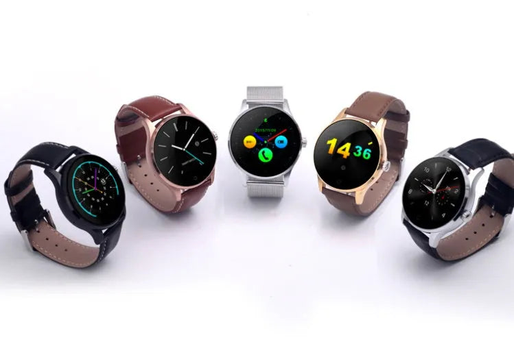 K88H smart watch displaying heart rate data on 1.3 inch IPS screen