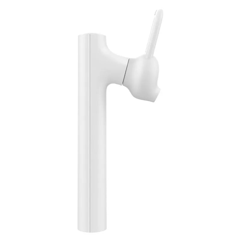 Black and white wireless Bluetooth headset showing compact 5.6cm size with V4.1 Bluetooth technology