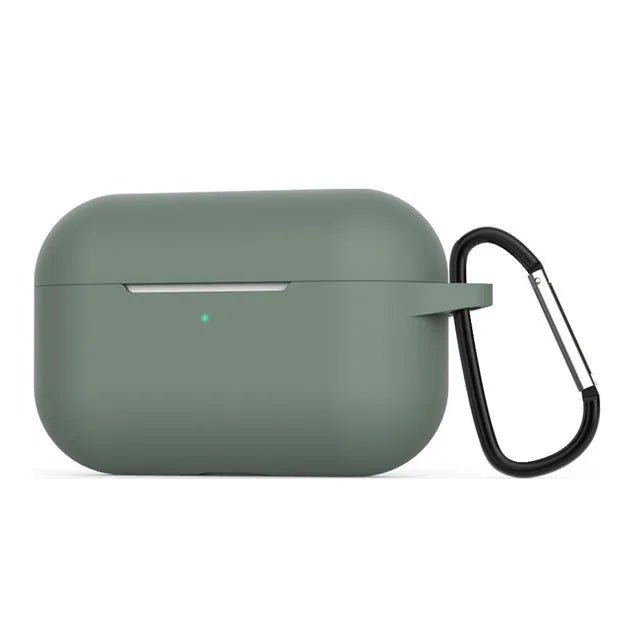 Soft silicone protective cover for AirPods Pro wireless headphones in multiple colours.