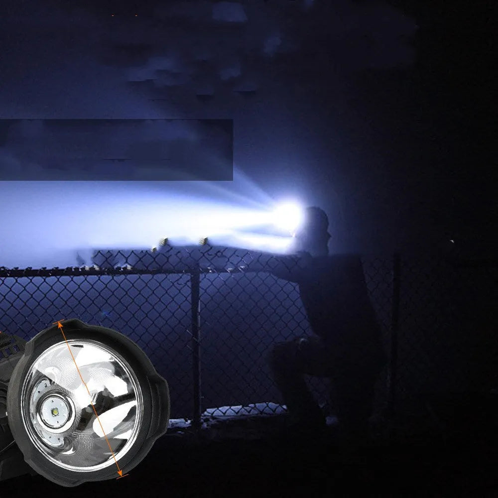 Head-mounted night fishing lamp with aluminium alloy body and 10W LED light source