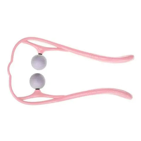 Plastic pressure point therapy neck massager with adjustable stand in blue colour
