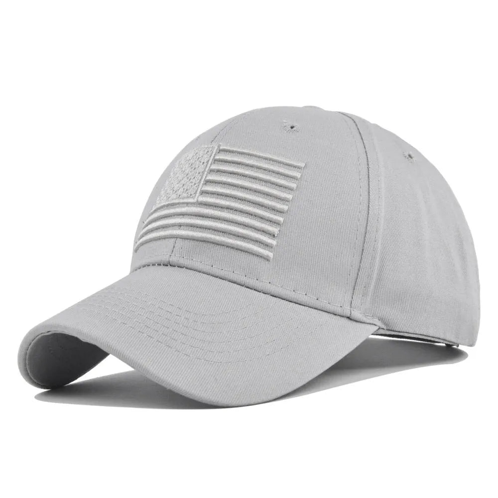 Cotton stereo embroidered peaked cap hard top dome crown sun hat with 7.5cm brim adjustable 54-60cm