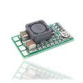 Green mini DC-DC step down power module converting 12-24V to 5V 3A output.