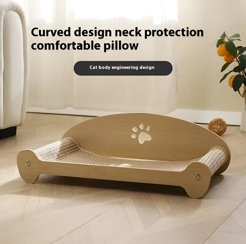 Large sisal cat scratch board with Japanese-style design and upgraded heightened build