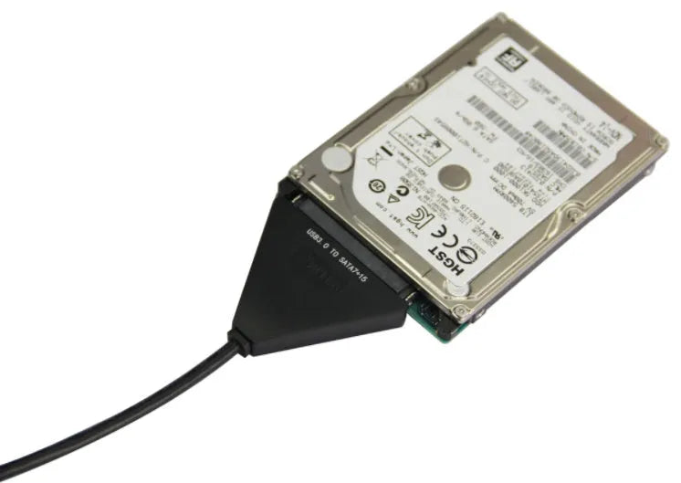 Black USB 3.0 to SATA 7+15 pin adapter cable with power supply line for hard drives
