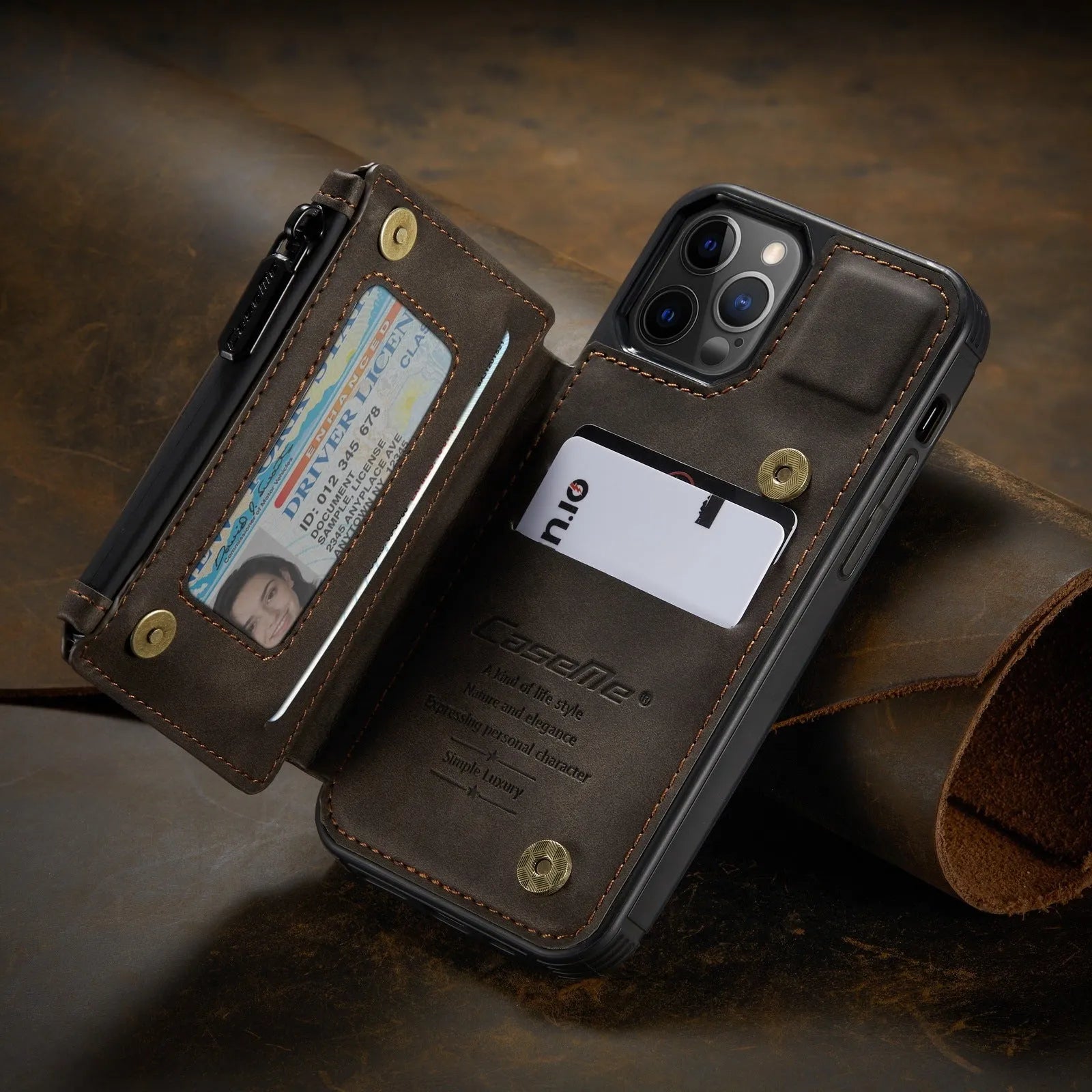 Handmade mobile phone case with anti-theft brush holster in multiple colour options
