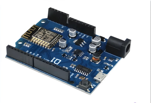 Arduino compatible ESP8266EX WIFI development board with pin headers and onboard components