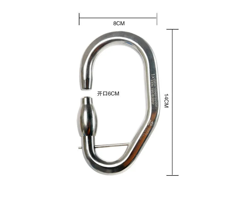 Jungle Master Lock aluminium alloy adventure protection lock with 15KN pulling force