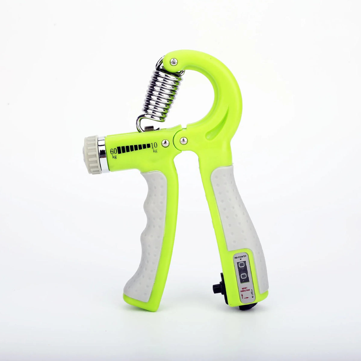 Adjustable hand grip with mechanical counter, ABS and stainless steel, 16cm x 12cm