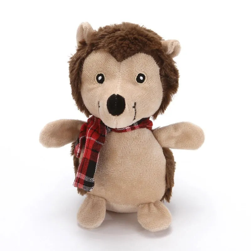 Christmas pet toy plush Santa Claus design with squeaker for cats and dogs