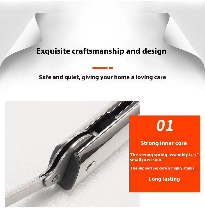 Cold rolled steel tatami cabinet flap-up door support rod with spring jackstay in stainless steel natural colour