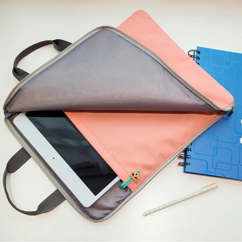 Winner large capacity A4 file package in multiple colours with zipper closure and nylon waterproof exterior