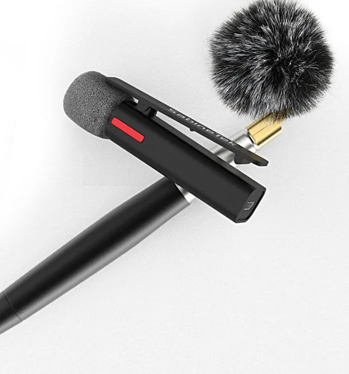 Short video recording wireless smartmike+ microphone in Black with omnidirectional pickup and noise reduction