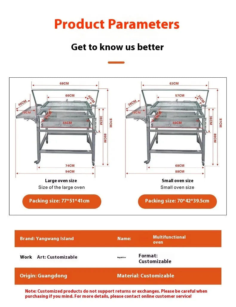 Foldable L-size charcoal barbecue grill with heavy-duty steel construction for courtyard and garden use