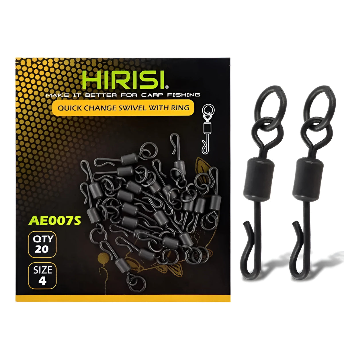 Carp fishing Q-type swivel connector stainless steel single circle 20 pack