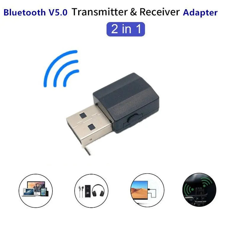 KHTD BT600 USB Bluetooth 5.0 transmitter receiver combo in plug-and-play dongle form