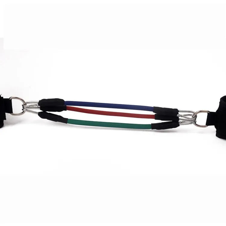 Black taekwondo training pull rope set for resistance kicking practice