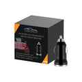 Compact black car deicer and portable charger with built-in shovel handle for windscreen scraping