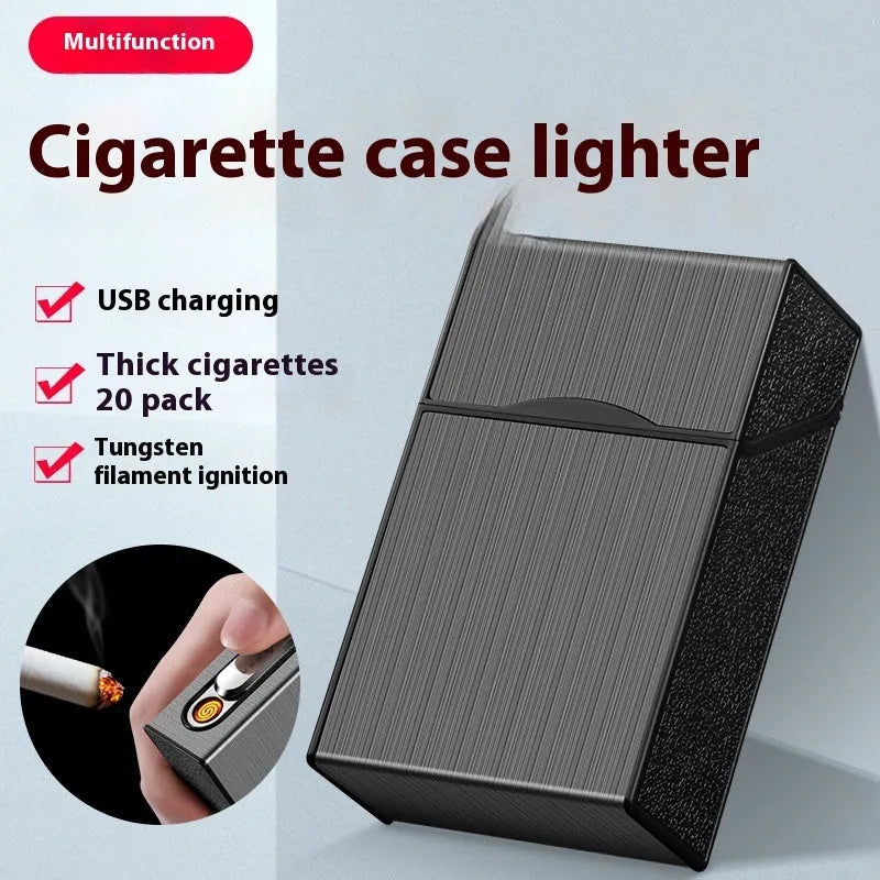 Simple Home USB charging windproof metal cigarette lighter in A3 brushed gold everyday style