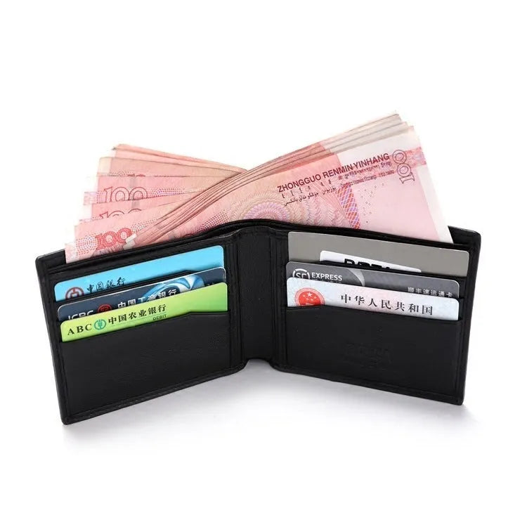 Short pearl fishskin grinding beads wallet with cowhide leather in horizontal square design