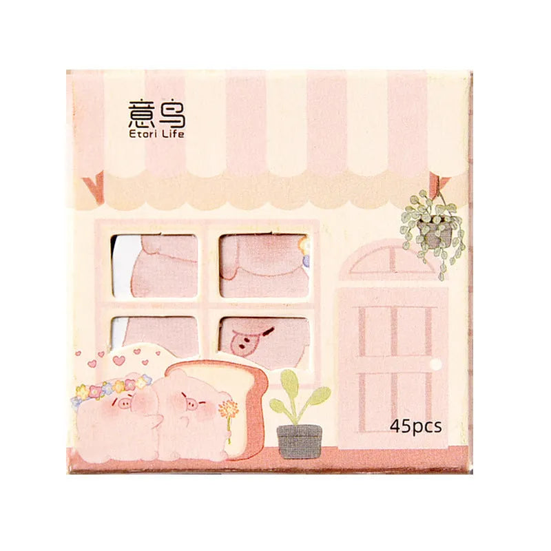 Cute penguin paper accounting stickers in 20-50mm widths for financial decoration