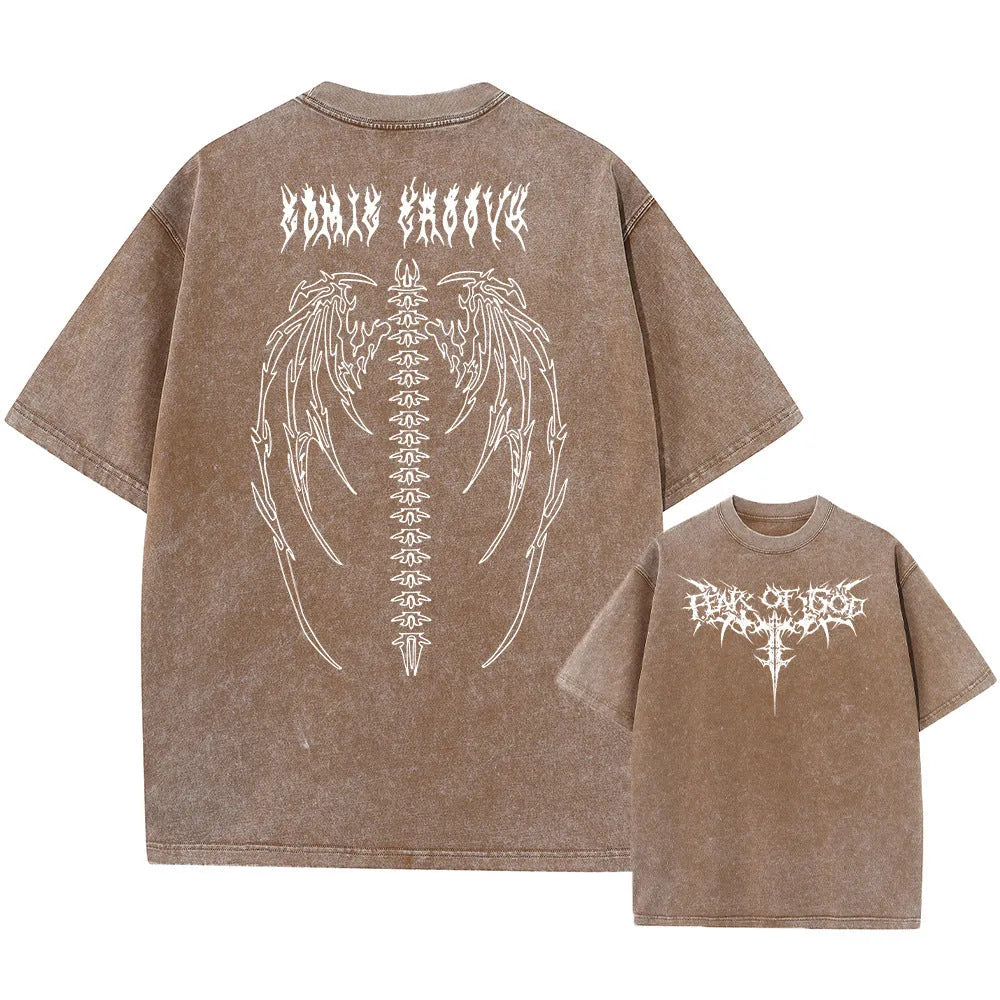 Men's oversized loose fit cotton t-shirt with drop-shoulder sleeves in various colours