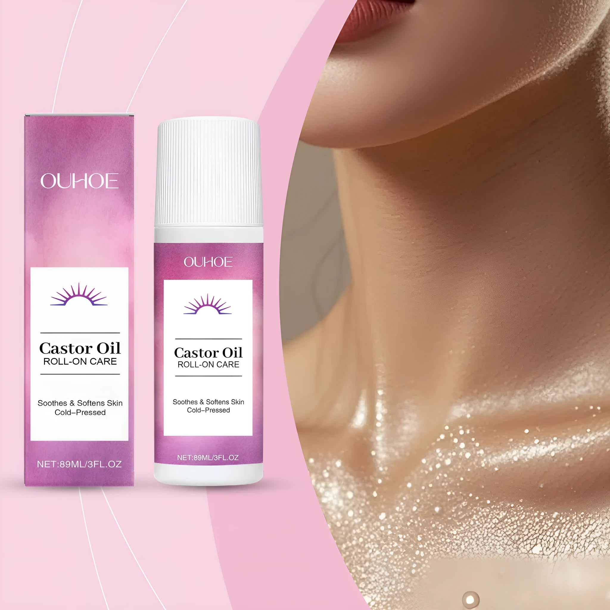 89ml skin moisturising ball treatment oil with applicator for targeted dry skin care