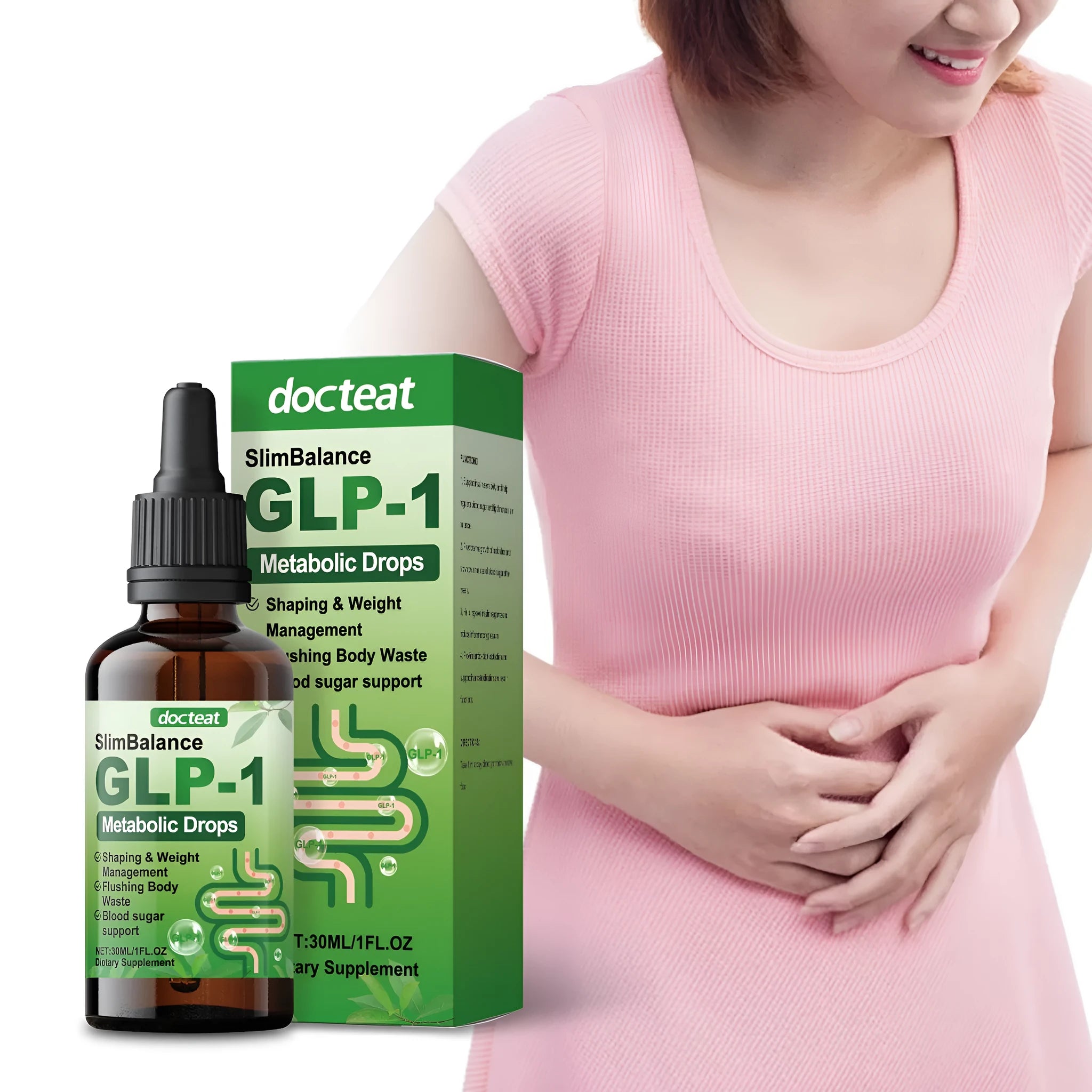 Balanced Intestinal Dietary Supplements 30ml droplet bottle with inulin and botanical extracts