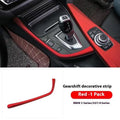 BMW 3 series car interior decoration strip set in multiple colours including red silver black blue and carbon fibre for central control and gear trim