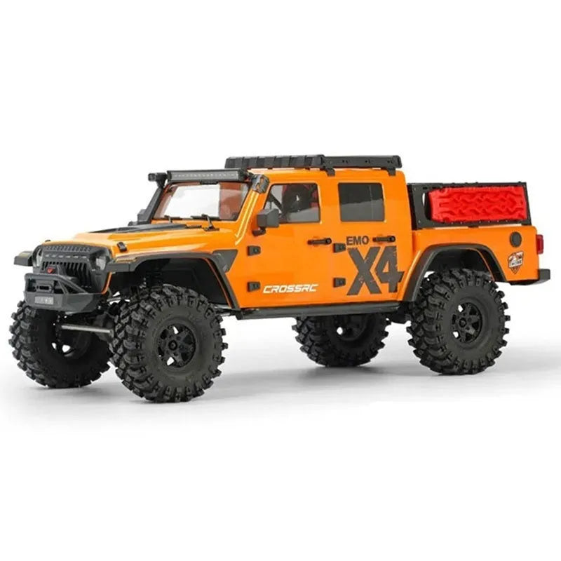 Big Leopard plastic four-wheel drive remote control electric rock crawler off-road vehicle in orange colour