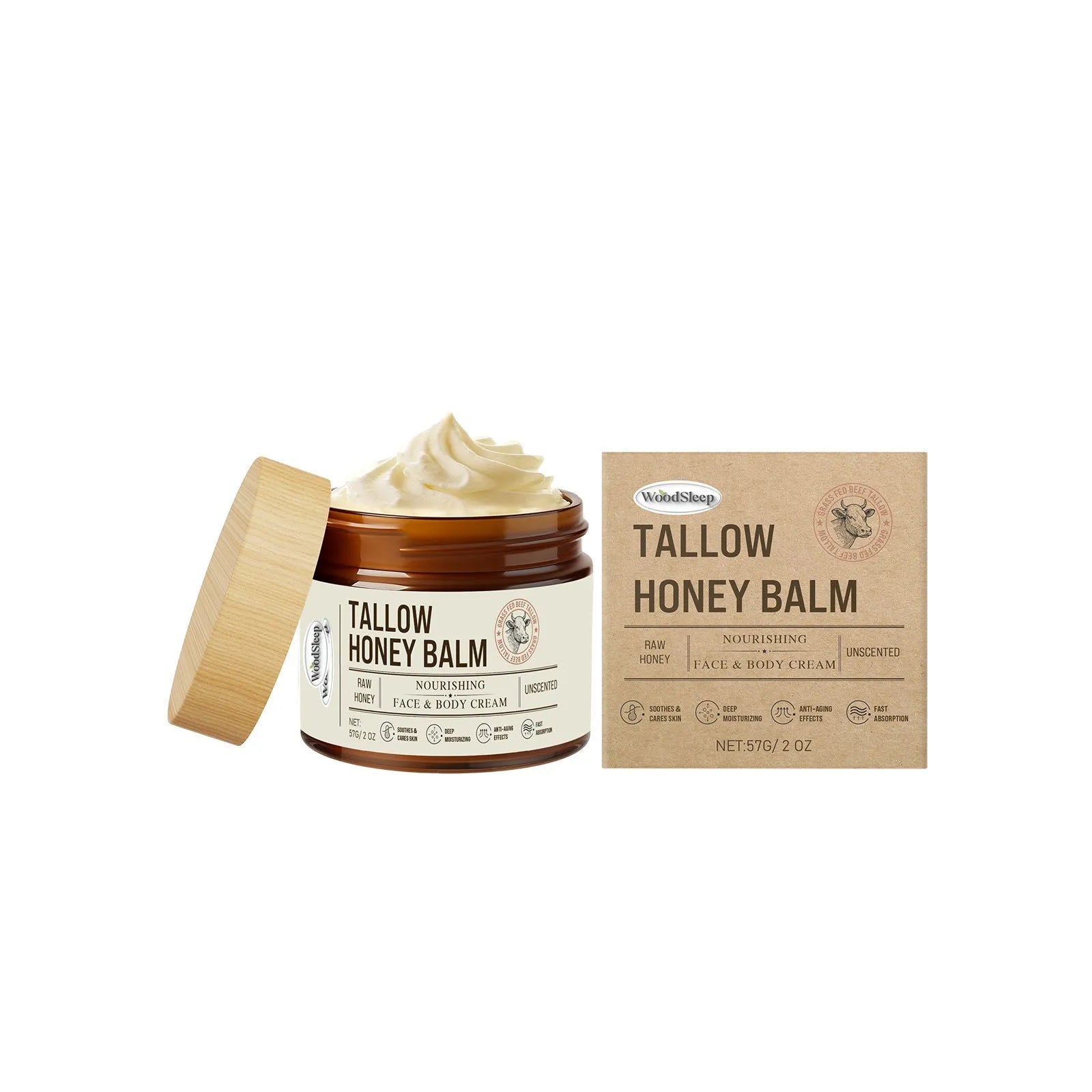 57g tube of tallow honey skin repair moisturising cream for dry skin