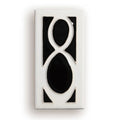 Handmade enamel art ceramic retro doorplate identification number 76x152mm Flower Patch style