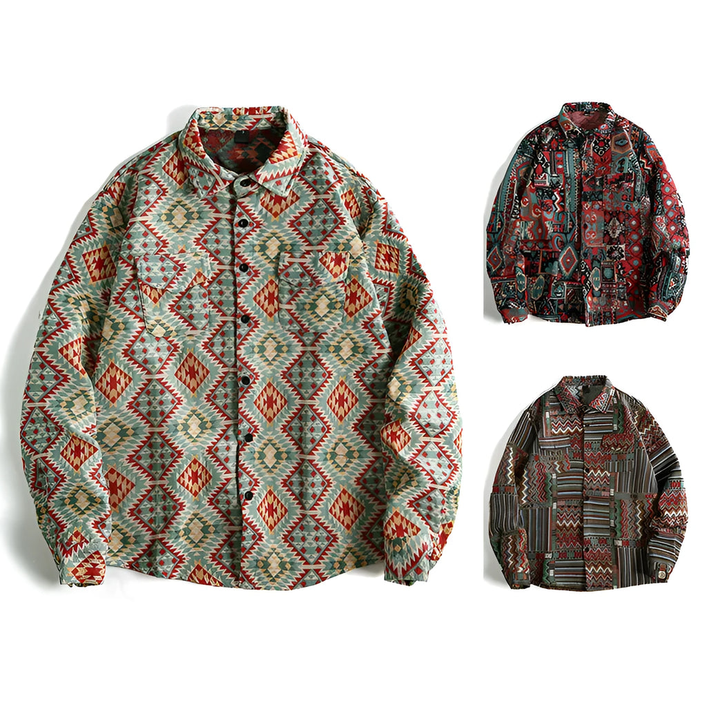 Men's jacquard pattern long sleeve polyester cardigan in slim fit, available in multiple colours and sizes