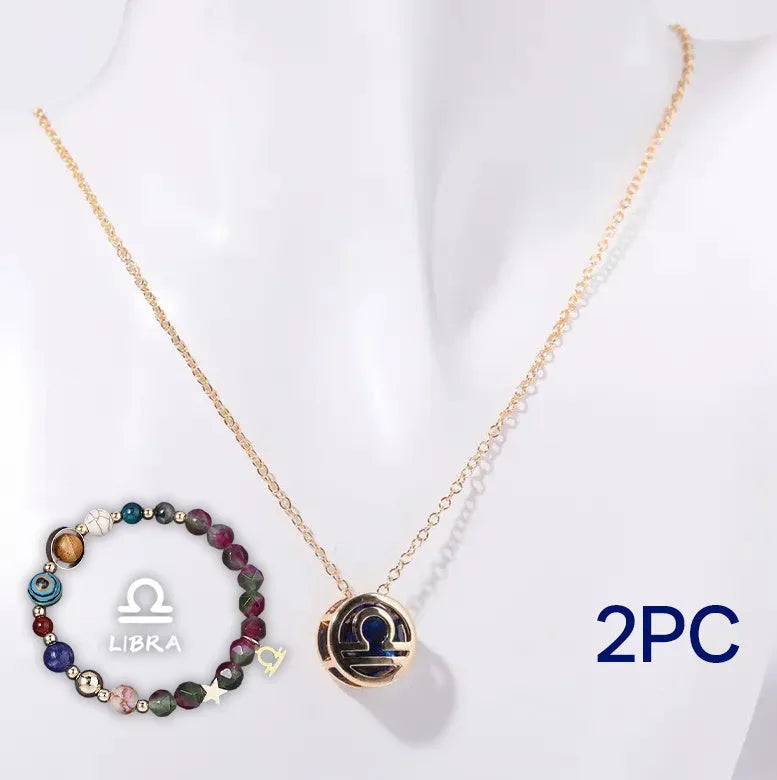 Natural stone beaded necklace and bracelet set showing coordinated jewellery pieces