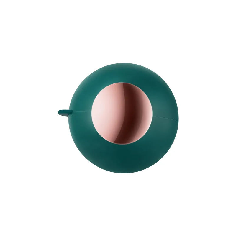 Green gold reusable gel lint roller ball for removing pet hair and lint from fabrics.