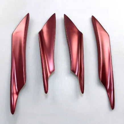 Carbon fibre pattern automotive bumper blade spoiler set of four pieces for car modification