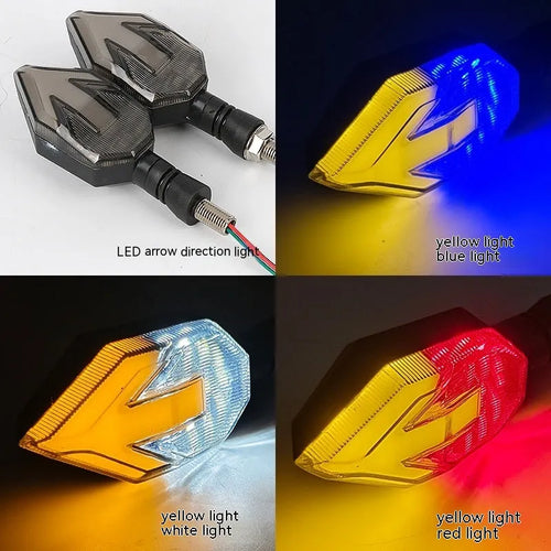 Arrow-shaped LED motorcycle directional signal lamp with ABS plastic housing