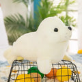 Polar Ocean Underwater World seal plush toy 25cm tall white pink gray soft stuffed animal