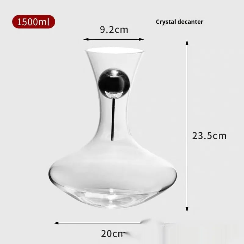 Modern light luxury glass wine set with single cup in simple style for model room or home decor